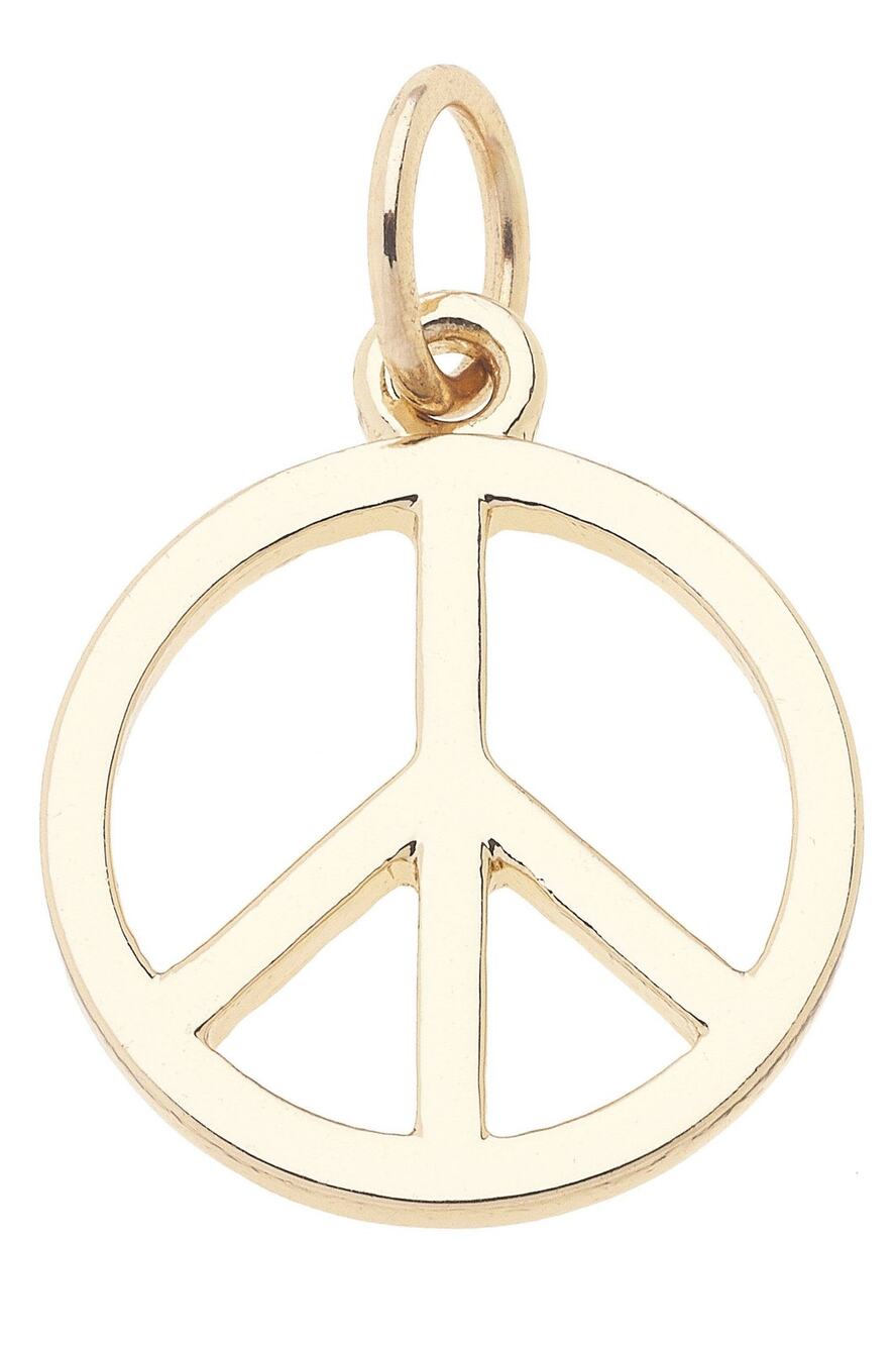Gold Peace Sign Charm